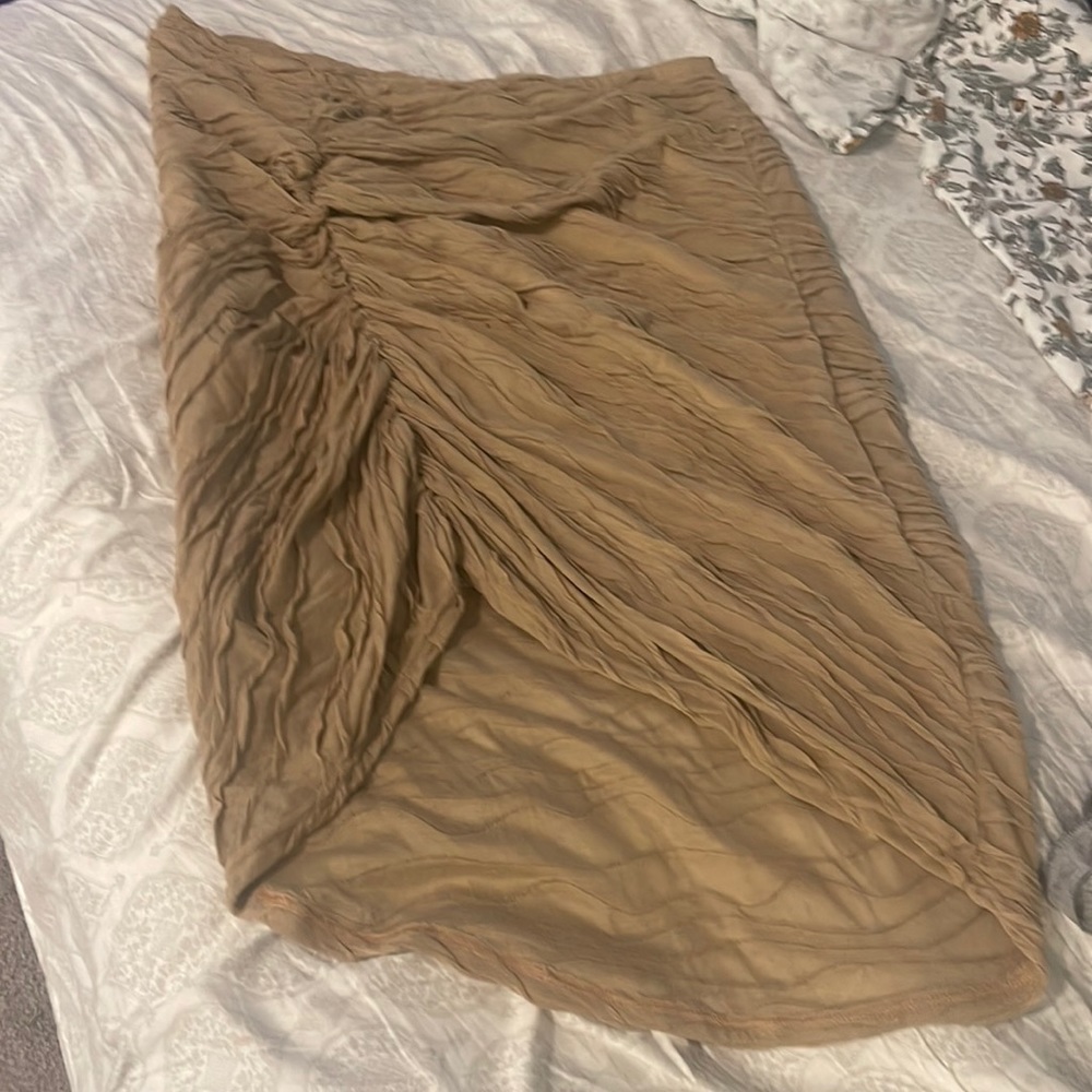 Shein Curve Textured midi skirt plus size
